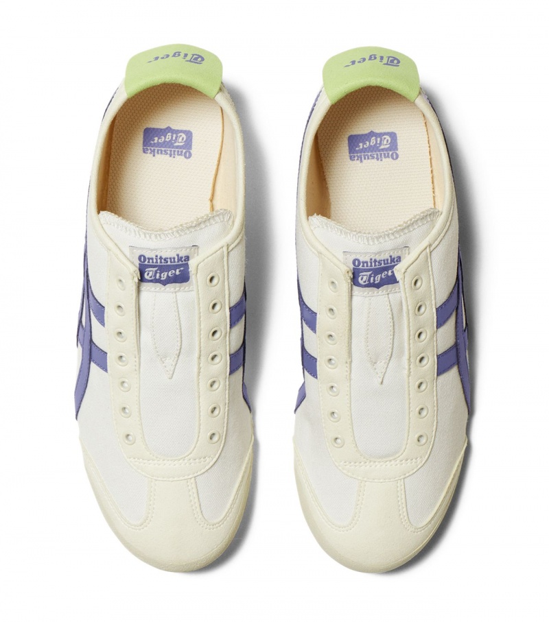 Women's Onitsuka Tiger Mexico 66 Slip-On Mexico 66 Cream / Blue | 20598-ZHUX