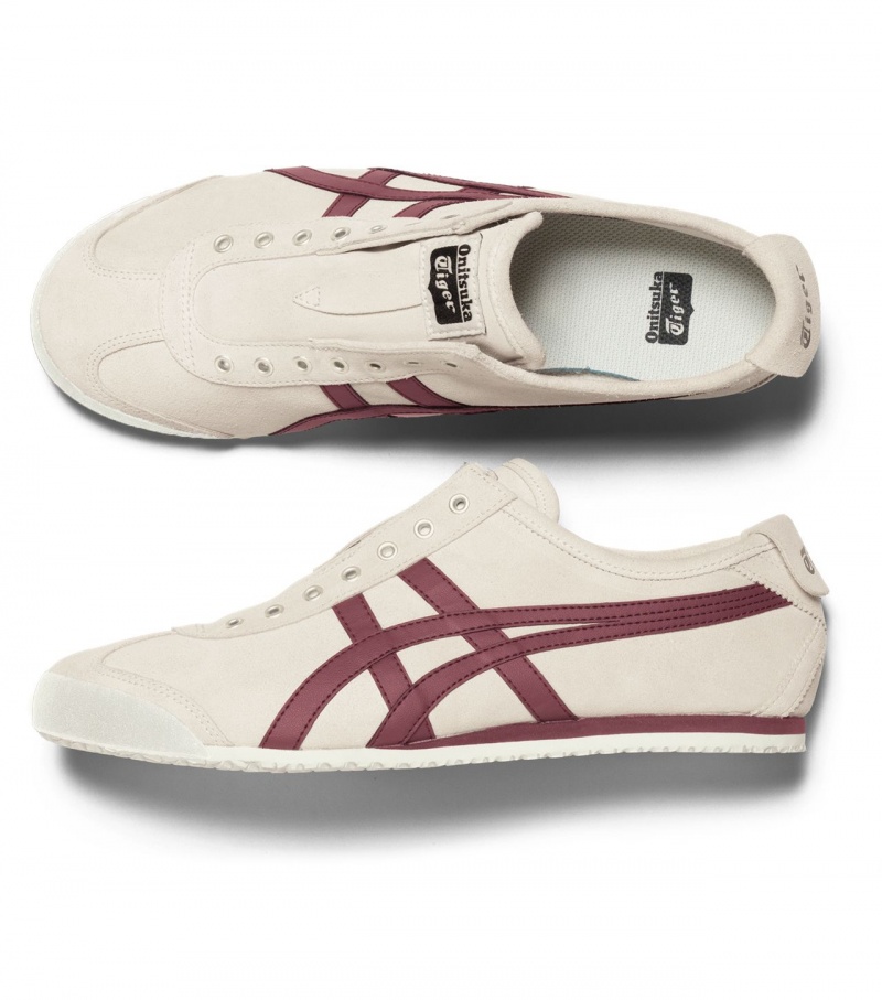 Women's Onitsuka Tiger Mexico 66 Slip-On Mexico 66 Dark Pink | 20348-KAFR