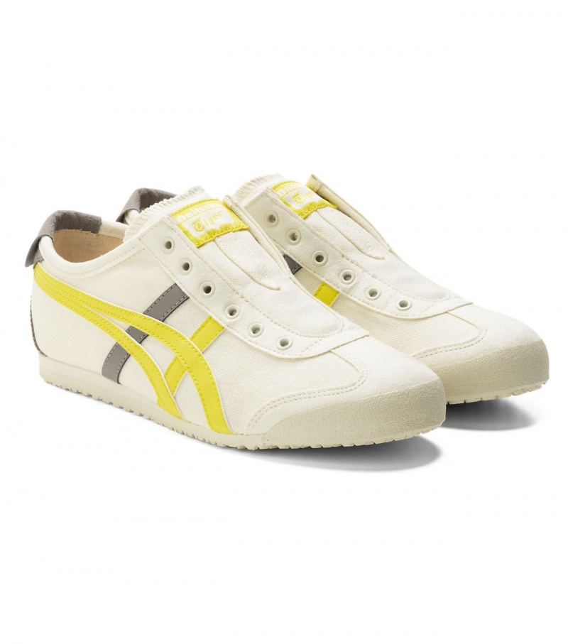 Women's Onitsuka Tiger Mexico 66 Slip-On Mexico 66 White / Orange Yellow | 15490-DPNT