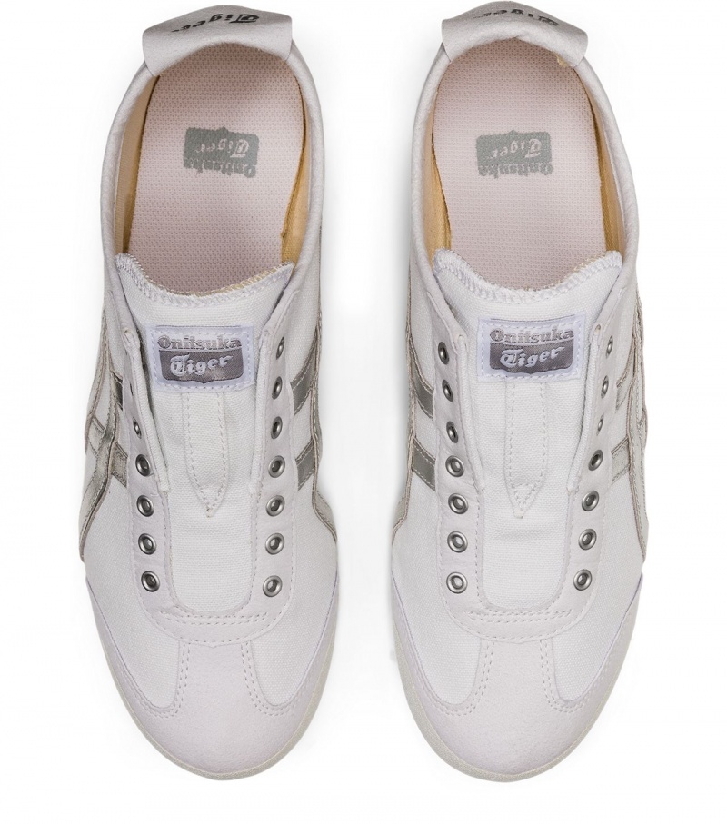 Women's Onitsuka Tiger Mexico 66 Slip-On Mexico 66 White / Silver | 57831-GCBJ