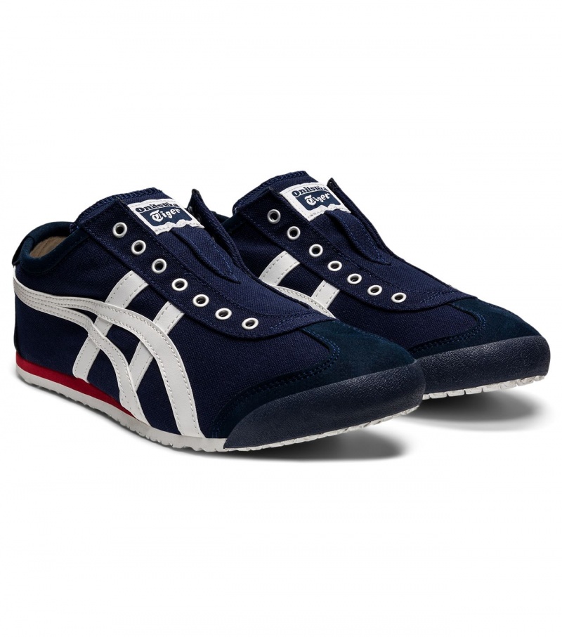 Women's Onitsuka Tiger Mexico 66 Slip-On Mexico 66 Navy / White | 50672-GUWA