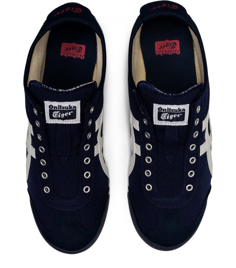 Women's Onitsuka Tiger Mexico 66 Slip-On Mexico 66 Navy / White | 50672-GUWA