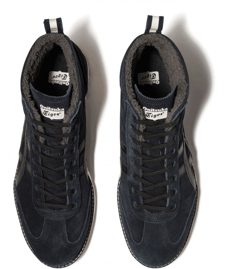 Women's Onitsuka Tiger Mexico Rinkan High Tops Black | 73504-FZQA