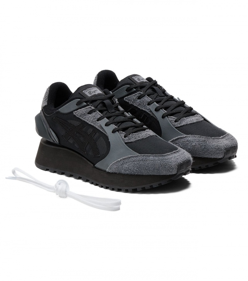 Women's Onitsuka Tiger Moage Co Slip Ons Black / Grey | 64102-YATG