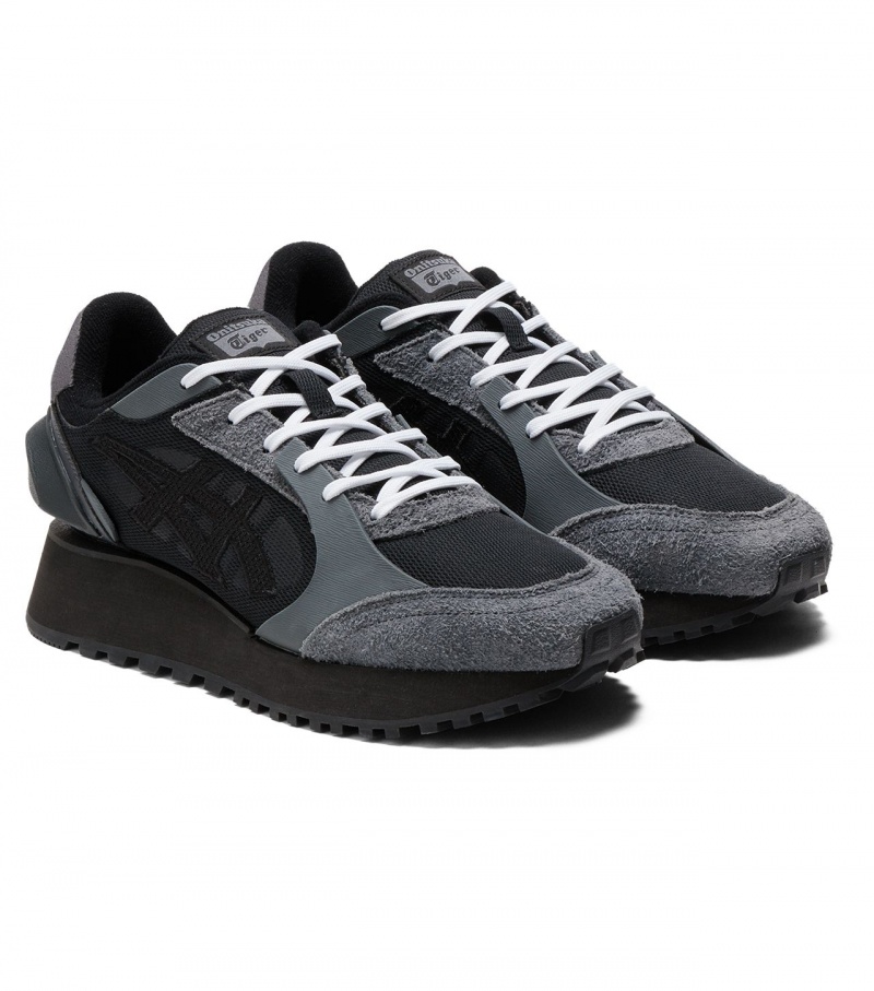 Women's Onitsuka Tiger Moage Co Slip Ons Black / Grey | 64102-YATG