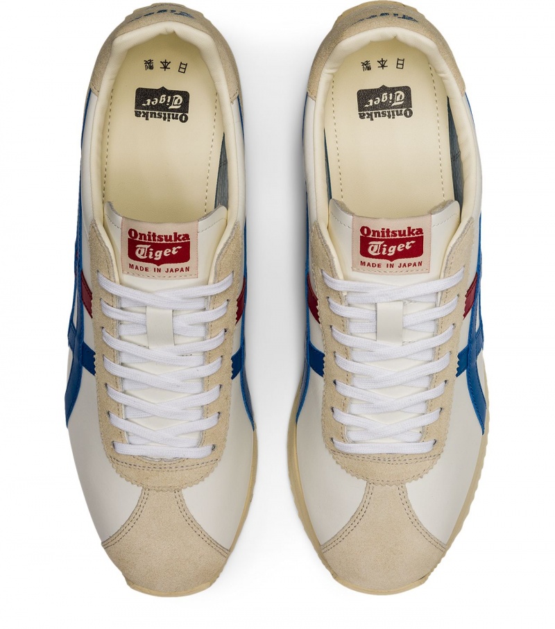 Women's Onitsuka Tiger Moal 77 Nm Sneakers White / Blue | 19605-RGQU