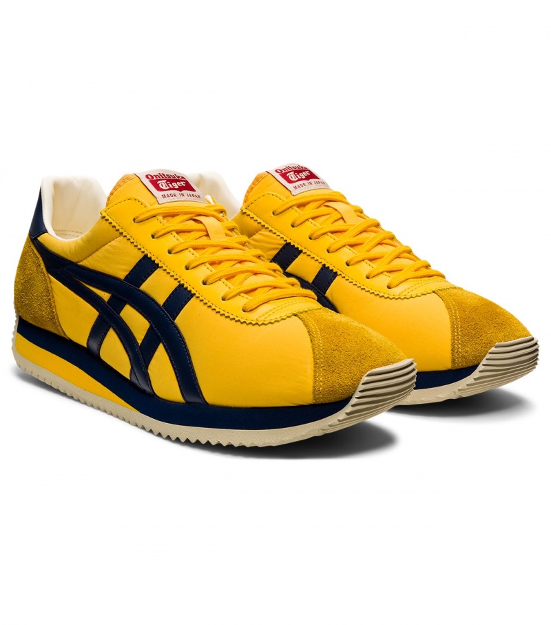 Women's Onitsuka Tiger Moal 77 Nm Sneakers Yellow / Navy | 08631-DKVJ