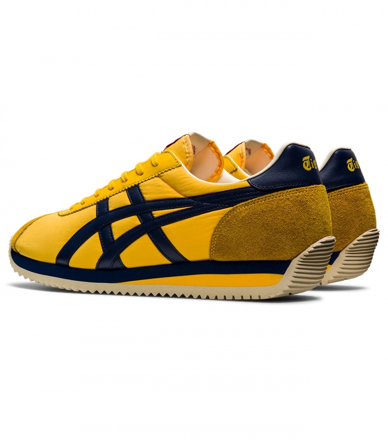 Women's Onitsuka Tiger Moal 77 Nm Sneakers Yellow / Navy | 08631-DKVJ