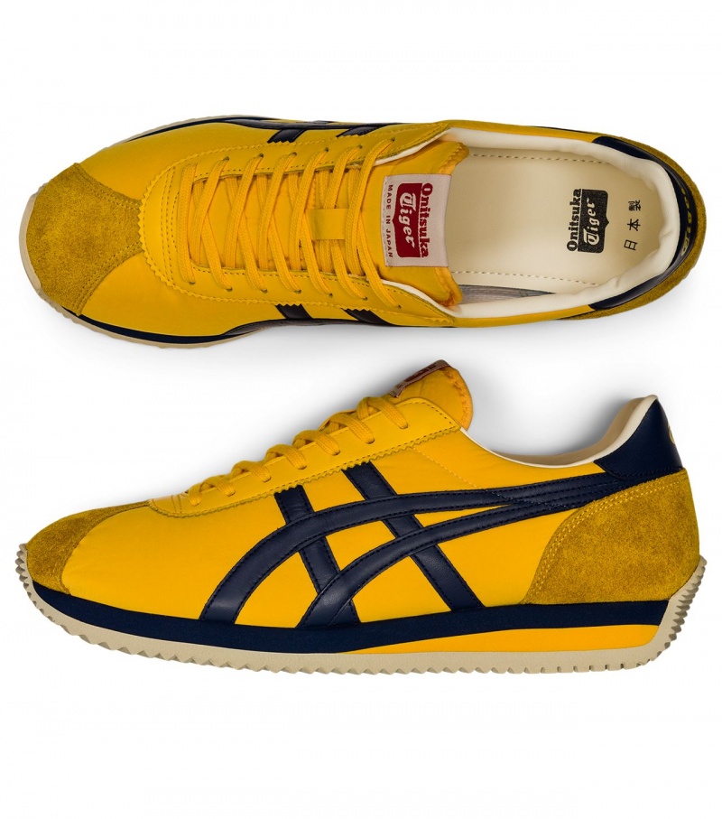 Women's Onitsuka Tiger Moal 77 Nm Sneakers Yellow / Navy | 08631-DKVJ