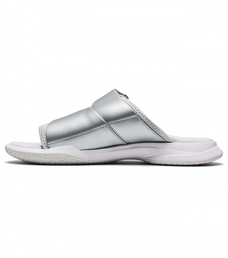 Women's Onitsuka Tiger Ohbori Slider Sandals Grey / White | 68209-SKDG