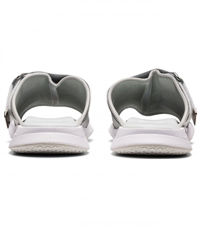 Women's Onitsuka Tiger Ohbori Slider Sandals Grey / White | 68209-SKDG