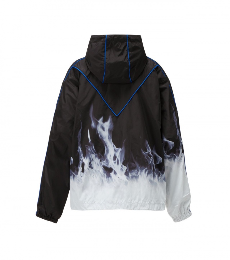 Women's Onitsuka Tiger P Track Blouson T Shirts Black / Blue | 52014-HRVN