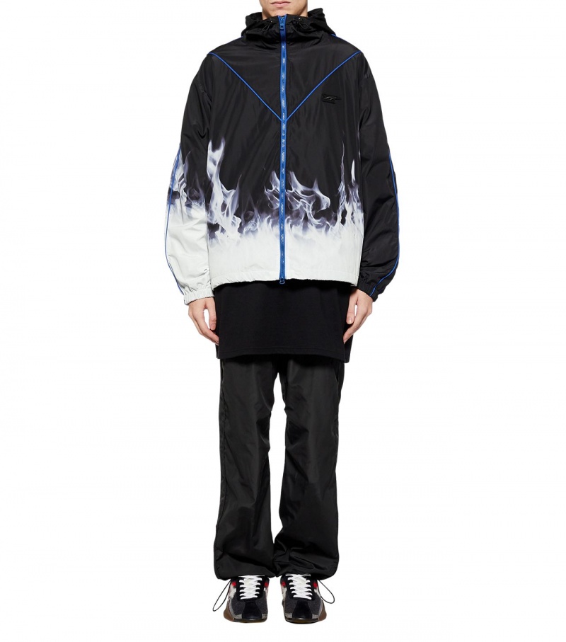 Women's Onitsuka Tiger P Track Blouson T Shirts Black / Blue | 52014-HRVN