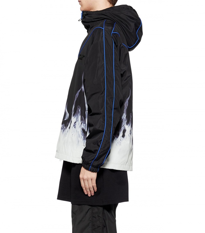 Women's Onitsuka Tiger P Track Blouson T Shirts Black / Blue | 52014-HRVN