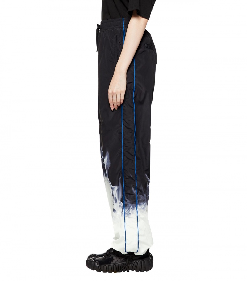 Women's Onitsuka Tiger P Track Pants Black / Blue | 74836-PYDI