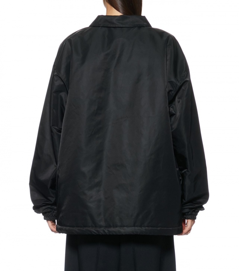 Women's Onitsuka Tiger Padded Coach Jackets Black | 60325-DPZN