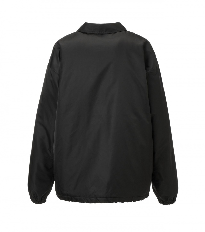 Women's Onitsuka Tiger Padded Coach Jackets Black | 60325-DPZN