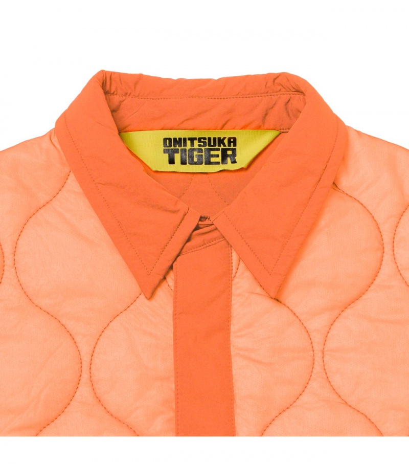 Women's Onitsuka Tiger Padded Shirts Orange | 24690-QJFM