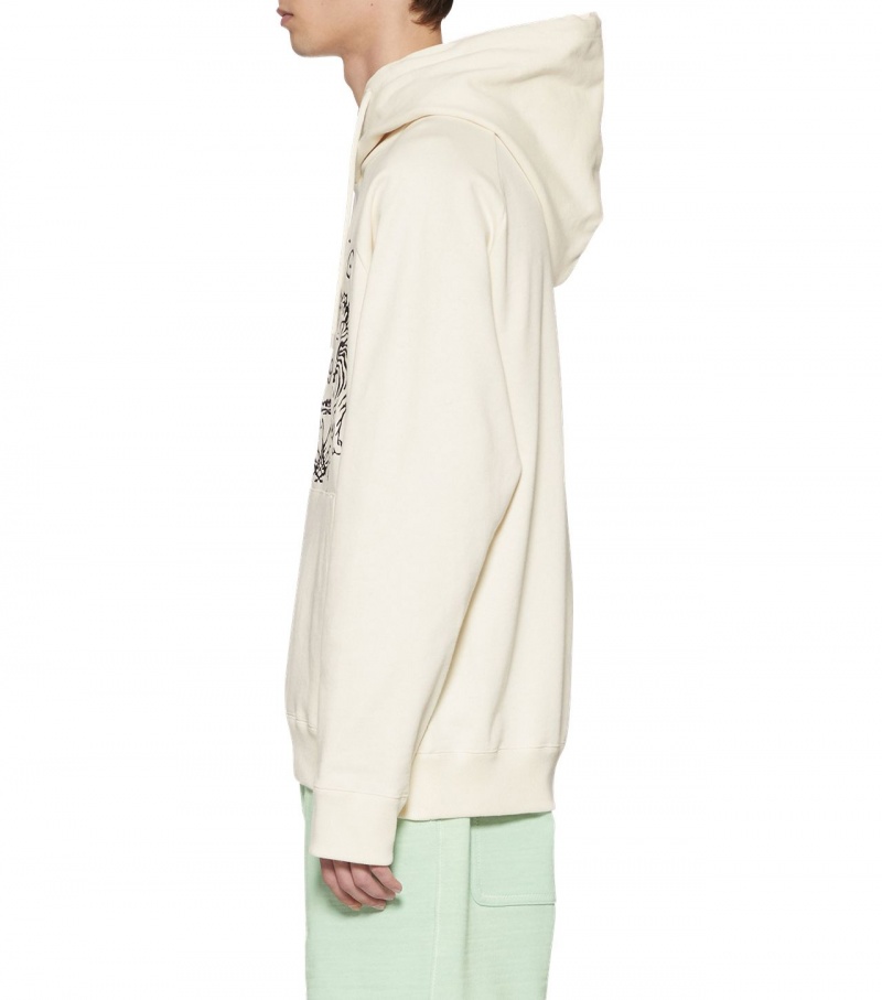 Women's Onitsuka Tiger Sweat Hoodie White | 71542-JCGZ