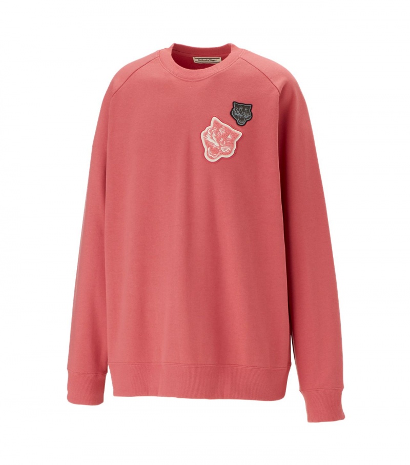 Women's Onitsuka Tiger Sweat Tops Pink | 70562-JSVG