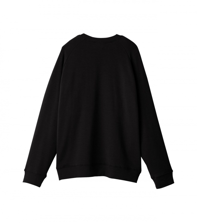 Women's Onitsuka Tiger Sweatshirts Black | 26495-RXYM