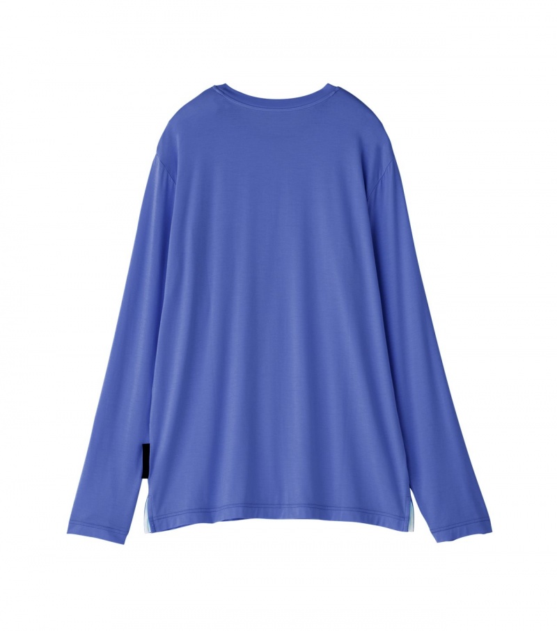 Women's Onitsuka Tiger Sweatshirts Blue | 89346-RXFV