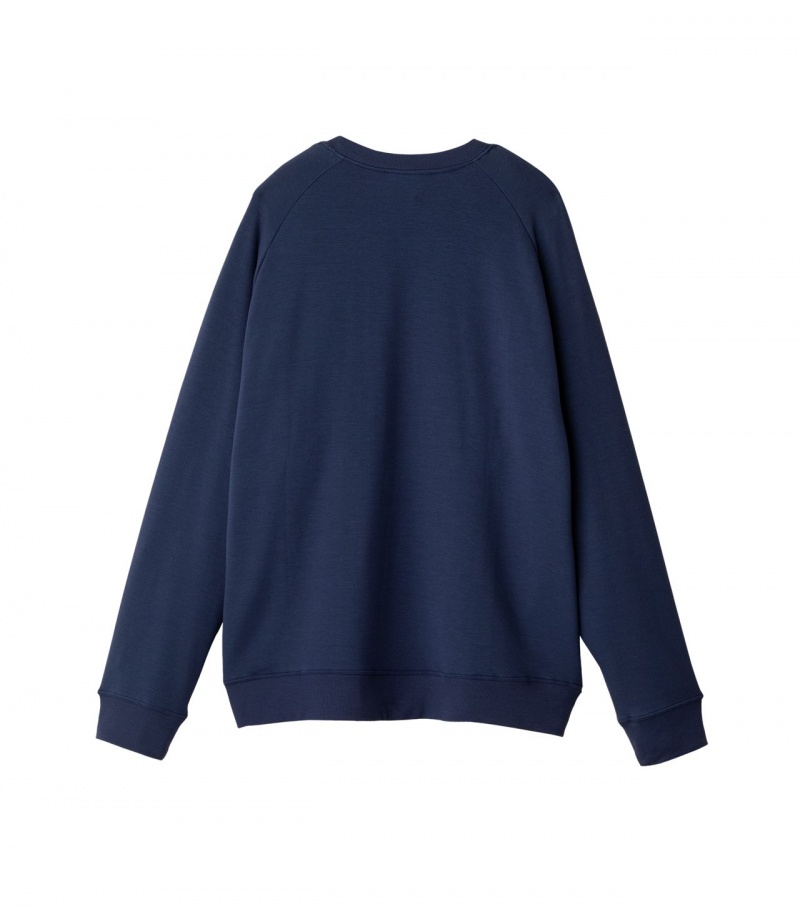 Women's Onitsuka Tiger Sweatshirts Navy | 98310-SXAC