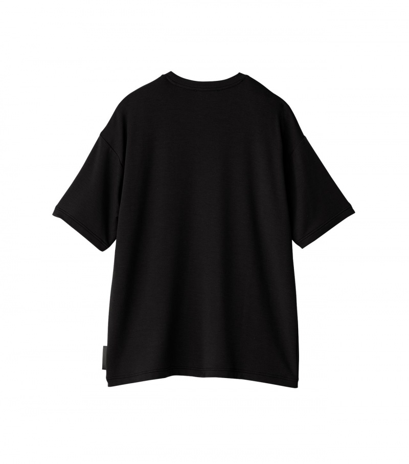 Women's Onitsuka Tiger T Shirts Black | 27360-SDRY