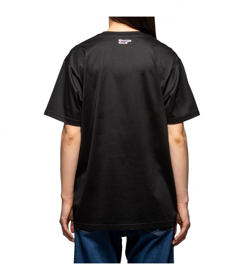 Women's Onitsuka Tiger T Shirts Black | 61374-FKQN