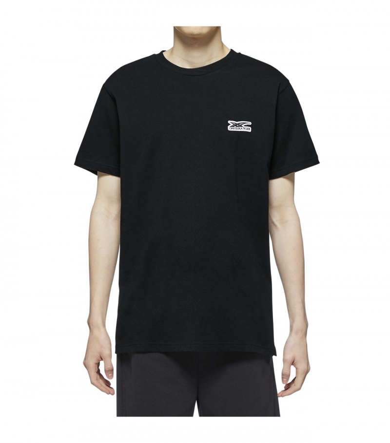 Women's Onitsuka Tiger T Shirts Black | 68297-EDHB