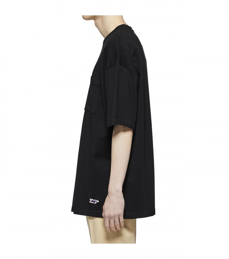 Women's Onitsuka Tiger T Shirts Black | 72906-FUBR