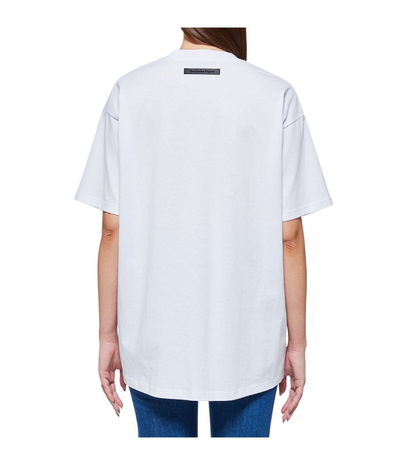 Women's Onitsuka Tiger T Shirts White | 69058-ELQD