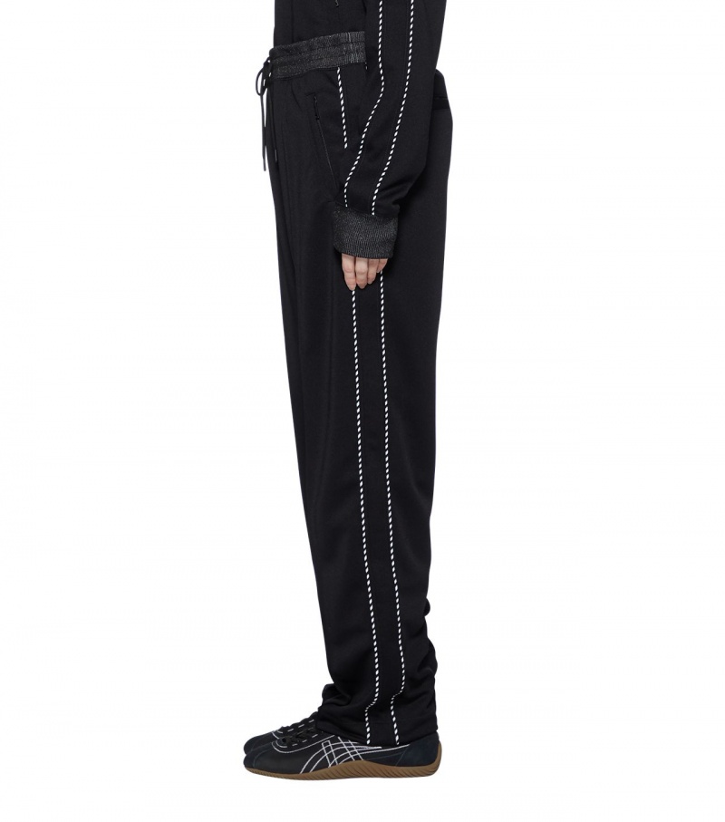 Women's Onitsuka Tiger Track Pants Black | 63285-GVNB