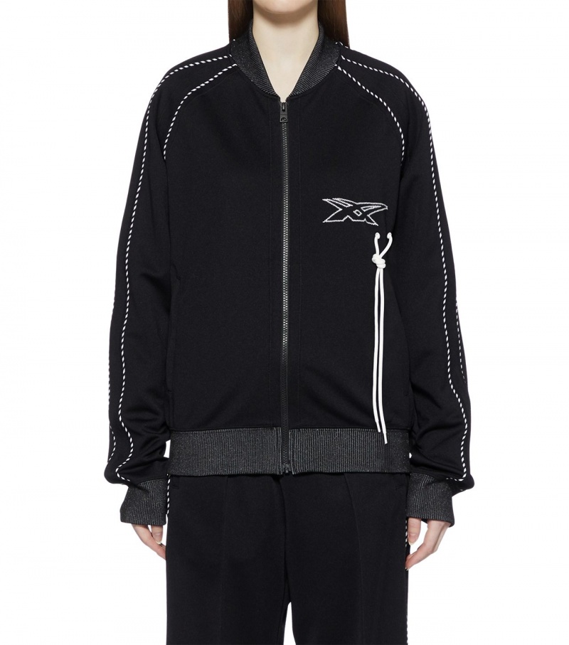 Women's Onitsuka Tiger Track Tops Black | 17084-CBYV