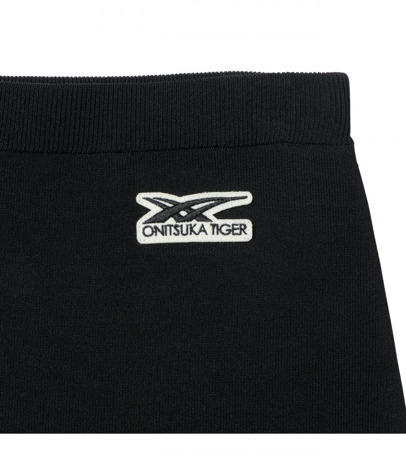 Women's Onitsuka Tiger Ws Knit Skirts Black | 31746-SIZG