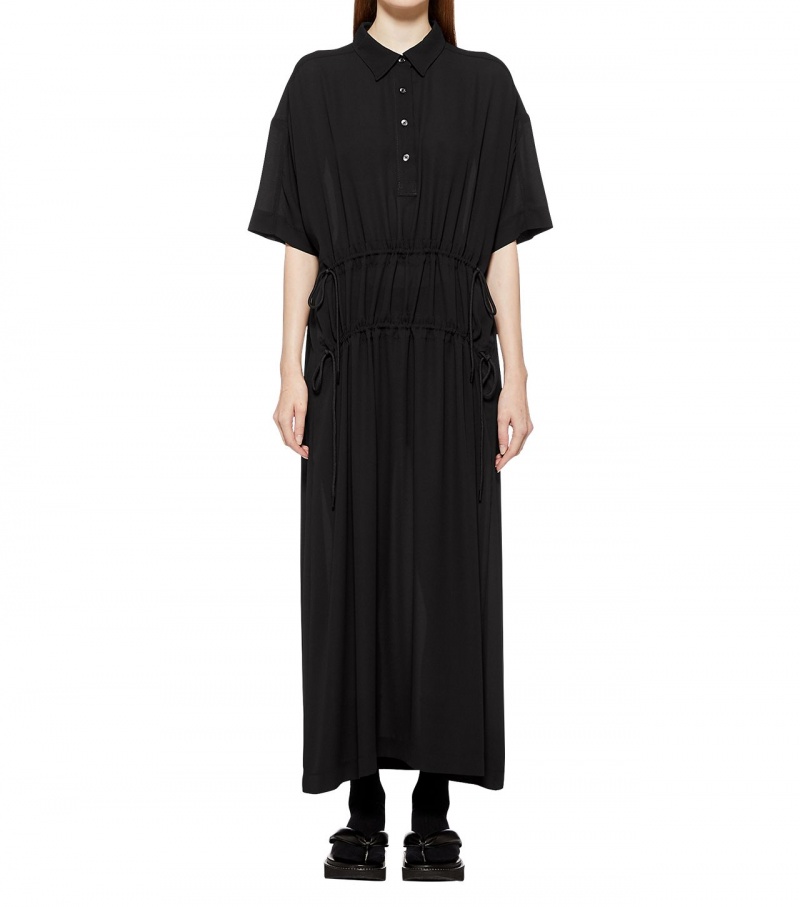 Women's Onitsuka Tiger Ws Long Dress Black | 59376-BQDK