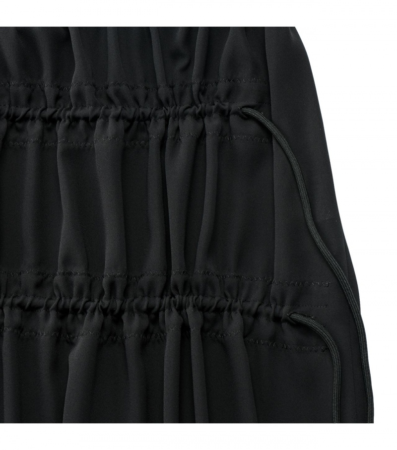 Women's Onitsuka Tiger Ws Long Skirts Black | 34780-ISAL