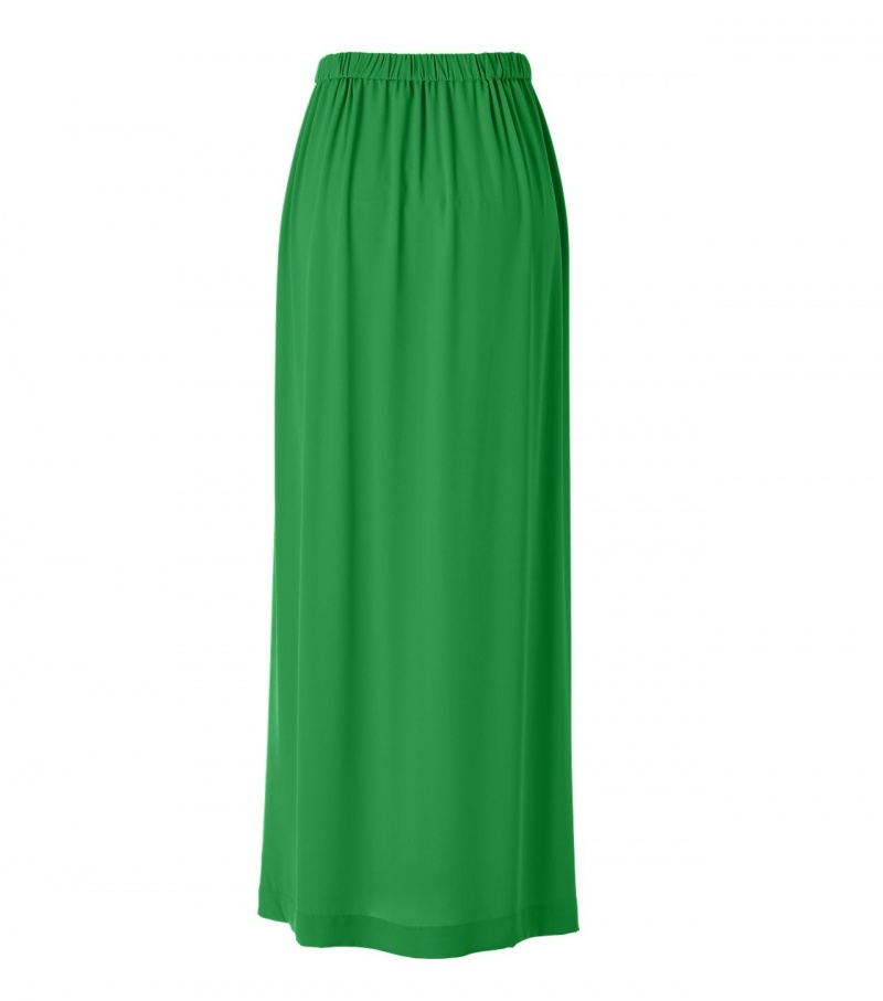 Women's Onitsuka Tiger Ws Long Skirts Green | 19620-MDAE