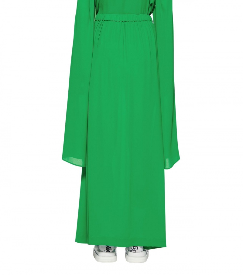 Women's Onitsuka Tiger Ws Long Skirts Green | 19620-MDAE