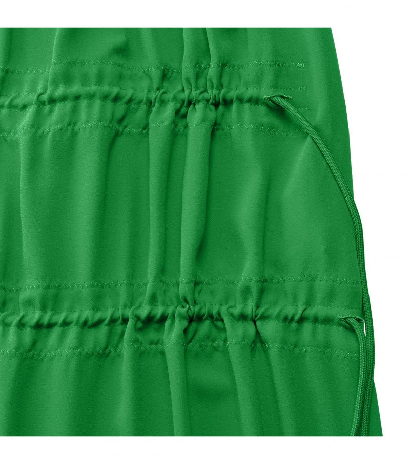 Women's Onitsuka Tiger Ws Long Skirts Green | 19620-MDAE